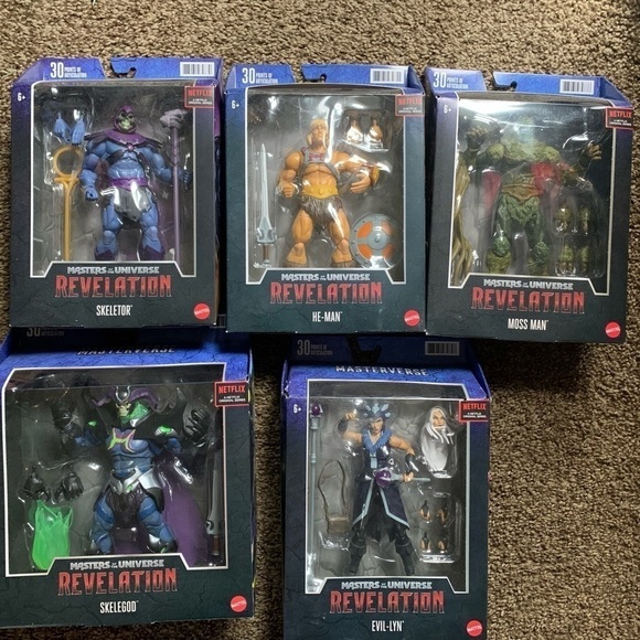 Mattel Set of 5 Master of the Universe Revelation Figures